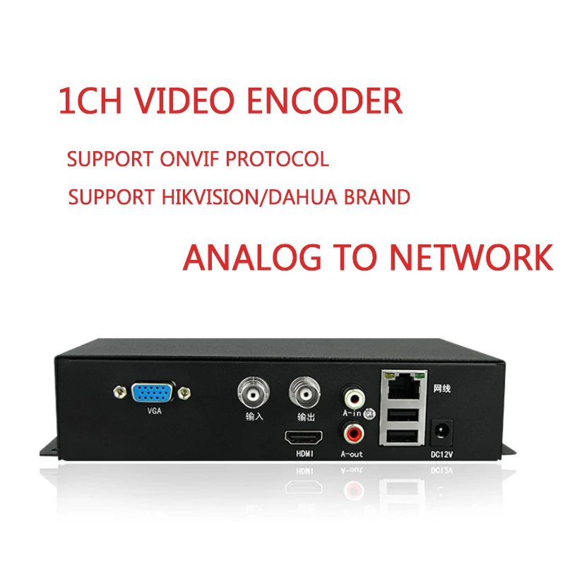 1CH & 4CH Video Encoder surveillance signal analog coaxial camera to network converter video format encoder server Analog to IP