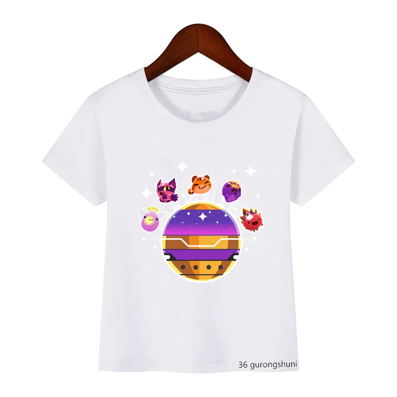 

New Arrival 2022 Children’S Tshirt Video Game Slime Rancher 2 Cartoon Print Boys T-Shirt Fashion Girls T Shirt Cute Kids Clothes