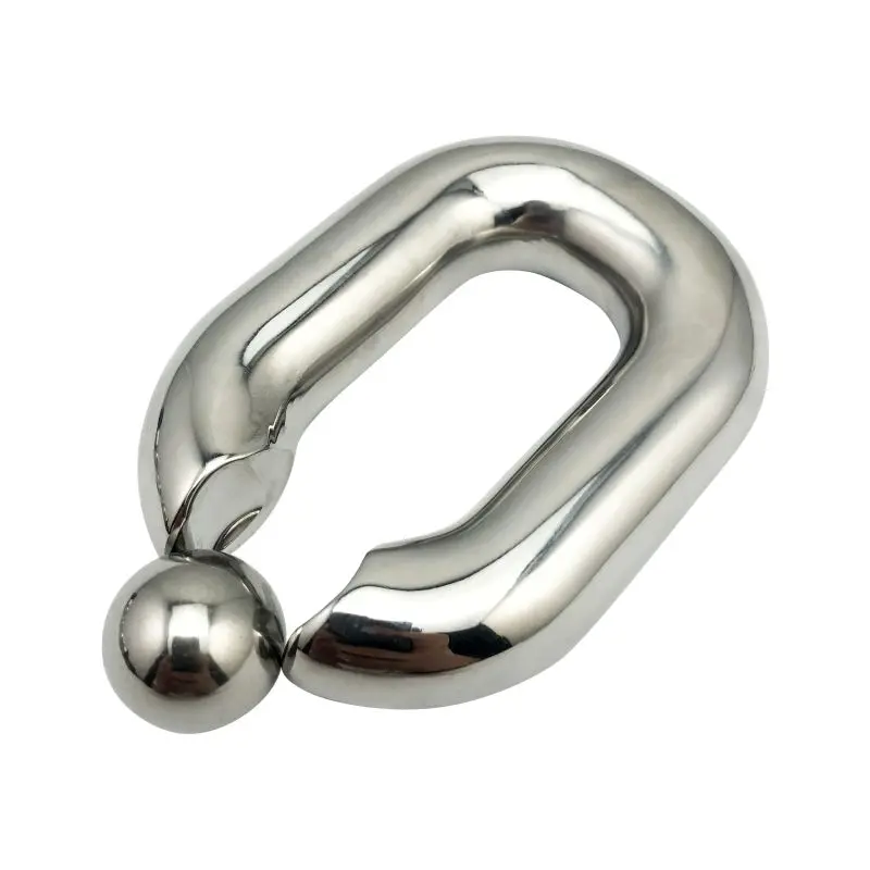 Male Heavy Duty BDSM Stainless steel Ball Scrotum Stretcher metal penis bondage Cock Ring Delay ejaculation male new Sex Toy men