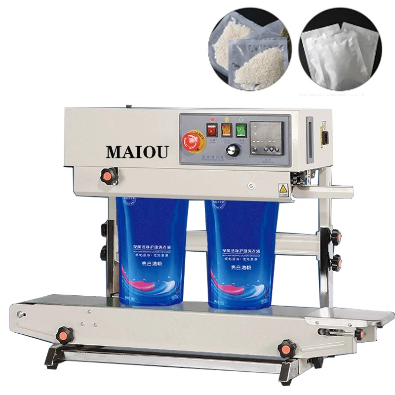 

Automatic Continuous Vertical Type Sealing Machine Big Plastic PE Film Bag Sealer for Dog Food Doll