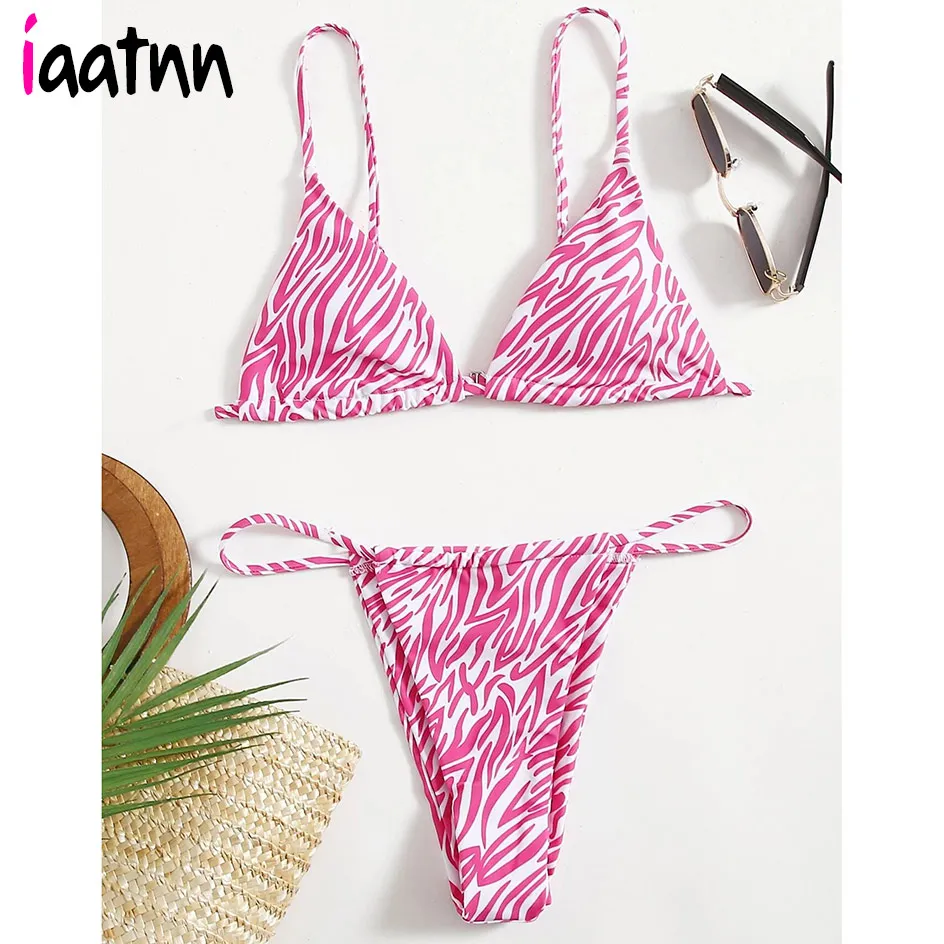 

Sexy Zebra Bikini 2022 Women`s Swimsuit Female Swimwear Woman Mini Thong Bikinis Set Bather Beachwear Swimming for Bathing Suit