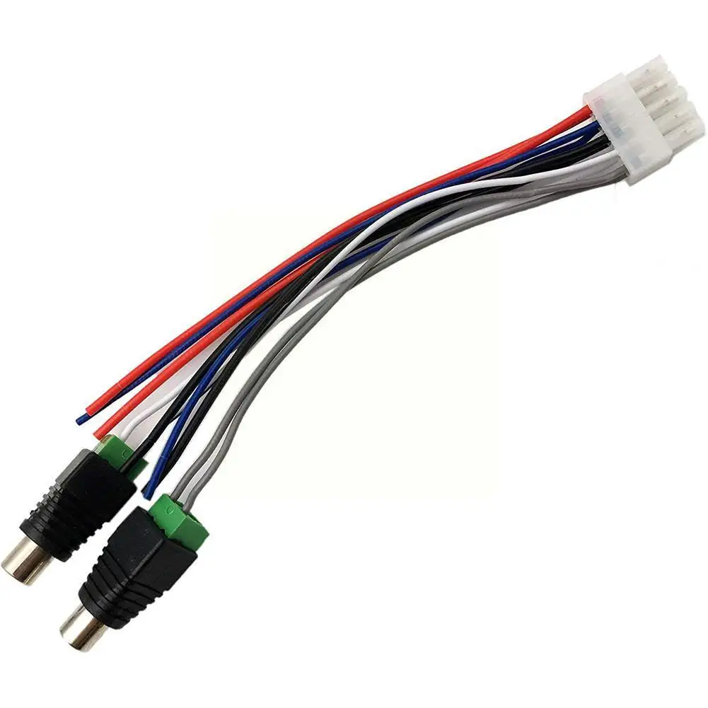 Power Input Speaker Wire Harness 10-pin Plug RCA For Dual TBX10A Amplifiers U2Z1