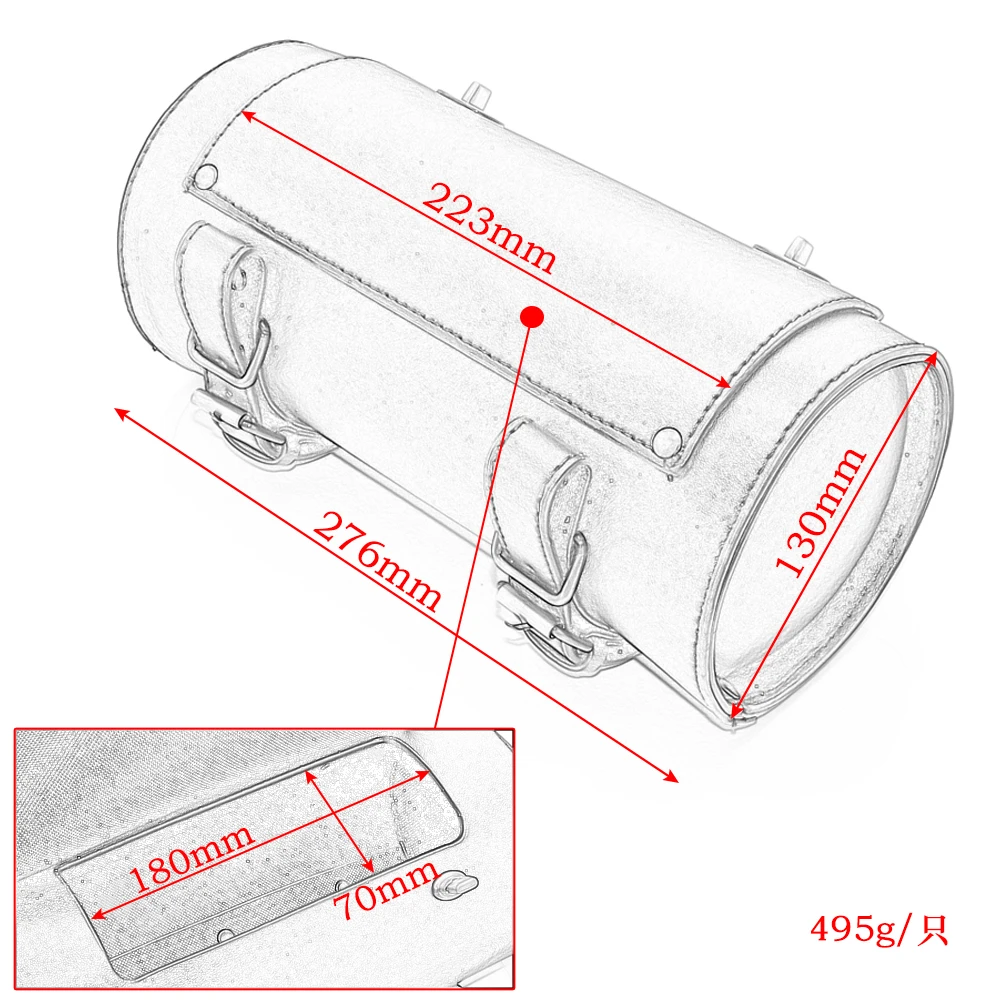Motorcycle Bag Saddlebags PU Leather Front Fork Tail Tool Bag Luggage For Harley Chopper Bobber Cruiser Sportster XL 883 1200