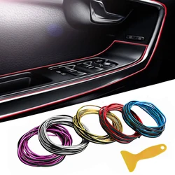 Car Interior Moulding Strip Decorative Filler Insert Trim Flexible Decoration Styling Dashboard Accessories with Installing Tool