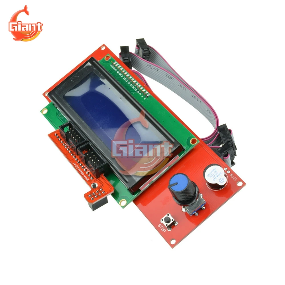 Imagem -04 - Display 3d Peças da Impressora Controlador Adaptador Inteligente Reprap Rampas 1.4 1.6 Mega 2560 Board 2004lcd Anet-a8 2004lcd