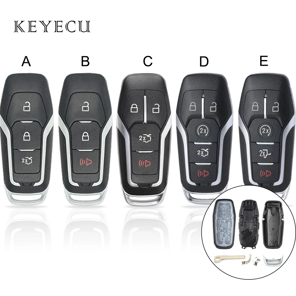 

Remote Key Fob Shell Case Replacement for Ford F150 F250 F350 F450 Explorer Edge Fusion Edge Mustang M3N-A2C31243300 164-R8108