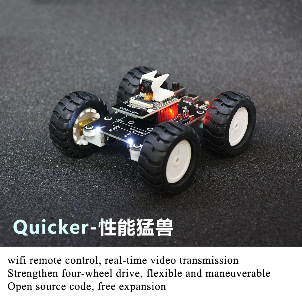 For Arduino WIFI Video Robot Car Open Source ESP32 Car with Camera Programming Quicker DIY STEM Toy Kits Cheap