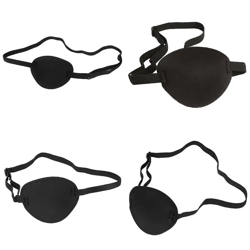 Pirate Eye Blindfold Cyclops Eye Mask Black High Elastic Adjustable with Sponge X7Z3