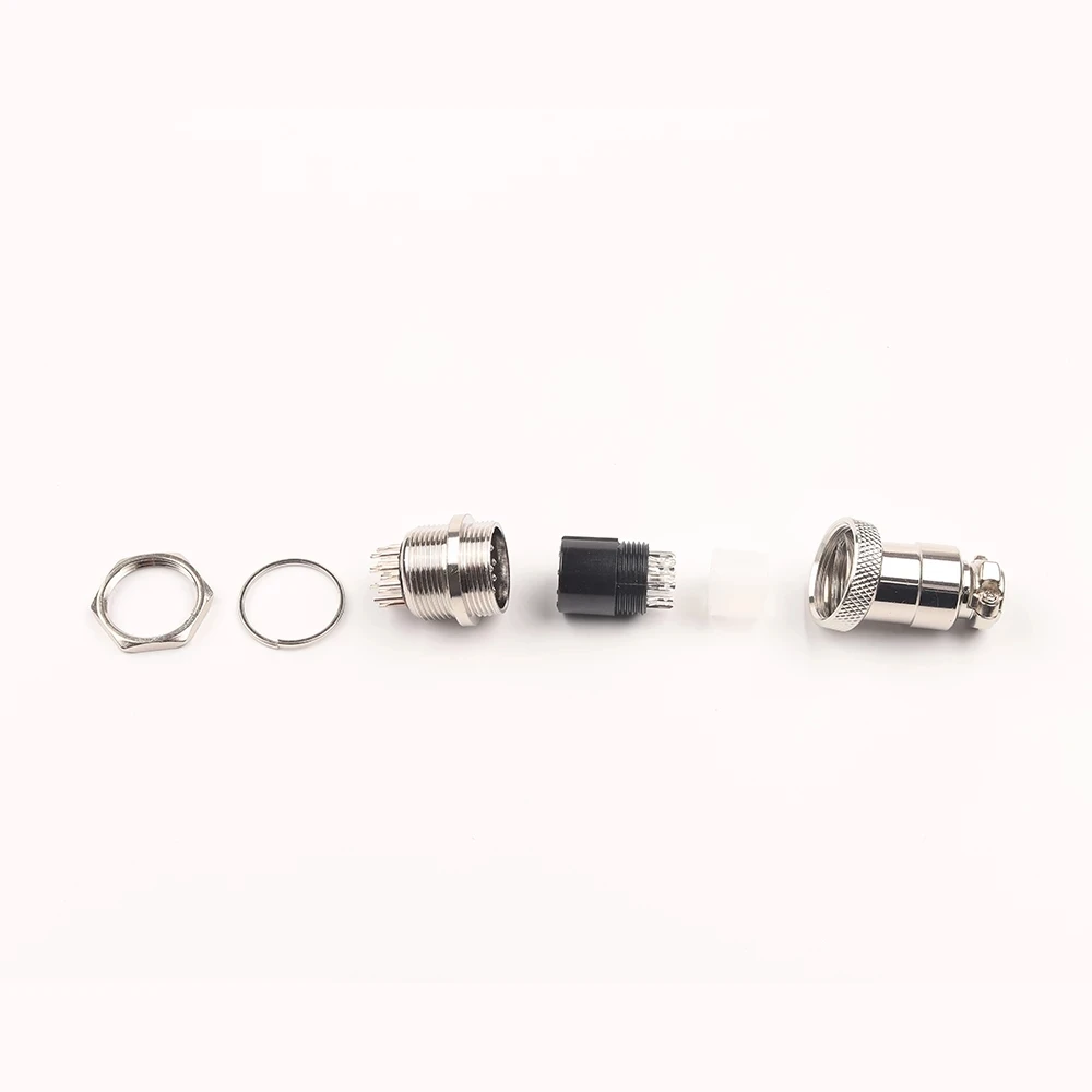 1set GX20 Nut Type Male Female Electric Connectors 2/3/4/5/6/7/8/9/10/12/14/15Pin Circular Wire Panel Connector Socket Plug