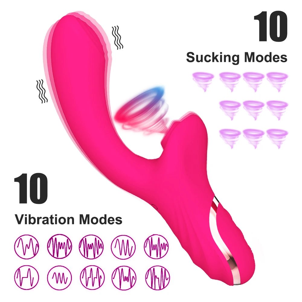 Double Frequency Sucker G Spots Vibrator Sex Toy for Women Dildos Vagina Clitoris Stimulator Female Masturbator Erotic Products