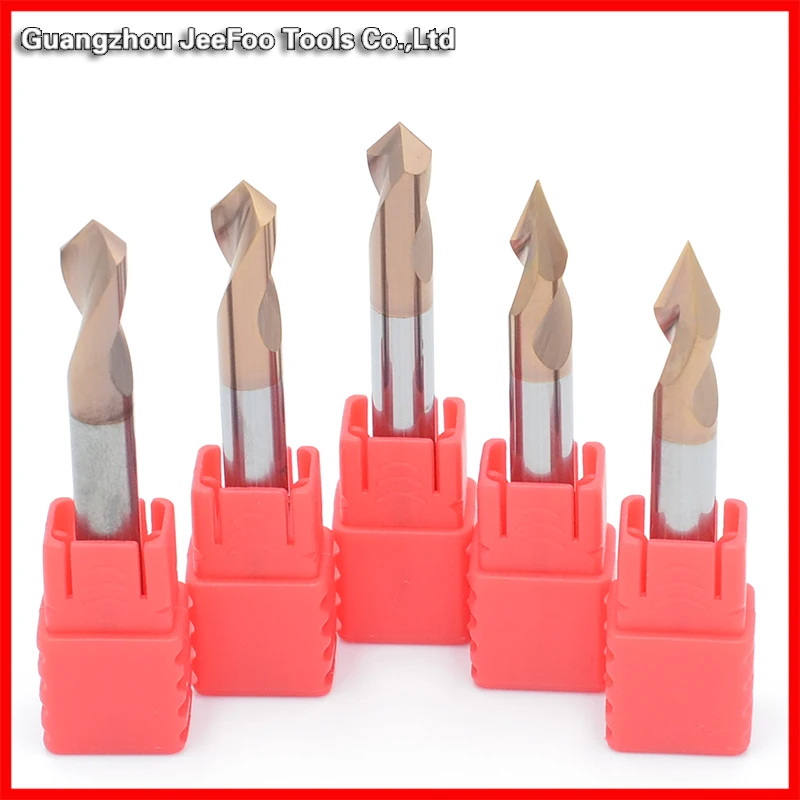 

Coated 2 Flutes End Mill Engraving Carving Router Bit Tools CNC Carbide Chamfering Milling Cutter 60 90 120 Degree