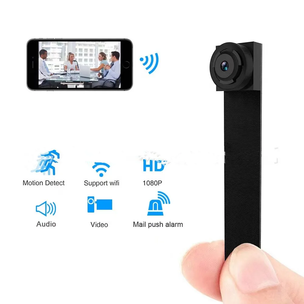 Minicámara IP Full HD con WiFi, videocámara inalámbrica P2P, grabadora de Audio y vídeo, compatible con tarjeta TF de vista remota, 1080P