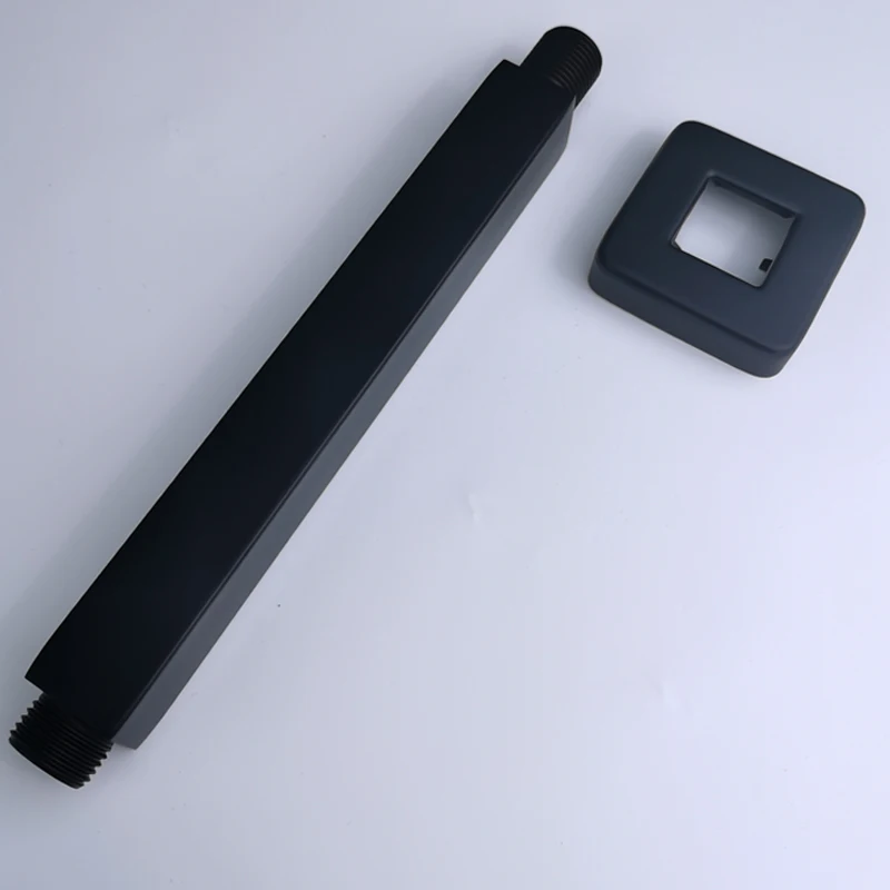 Hoofddouche Arm Set Muur Plafond Gemonteerd Hoofd Douche Houder Mat Zwart Vierkante Ronde Ovale Rvs