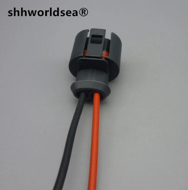 shhworldsea 2 Pin 3.5mm Female Auto Waterproof ABS Sensor Plug Sealed Cable Connector 357973202 For VW Audi 6N0927997