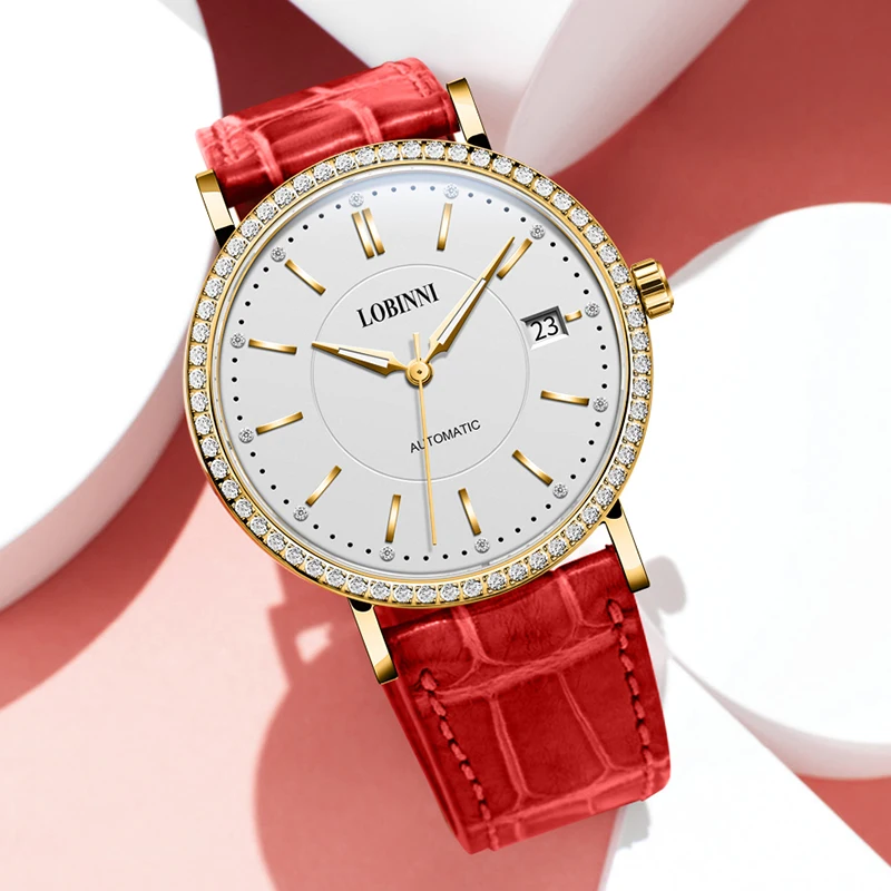 Switzerland LOBINNI Women Watches Luxury Brand MIYOTA Automatic Mechanical Sapphire Waterproof Diamond Ladies Watch L12025LD-1