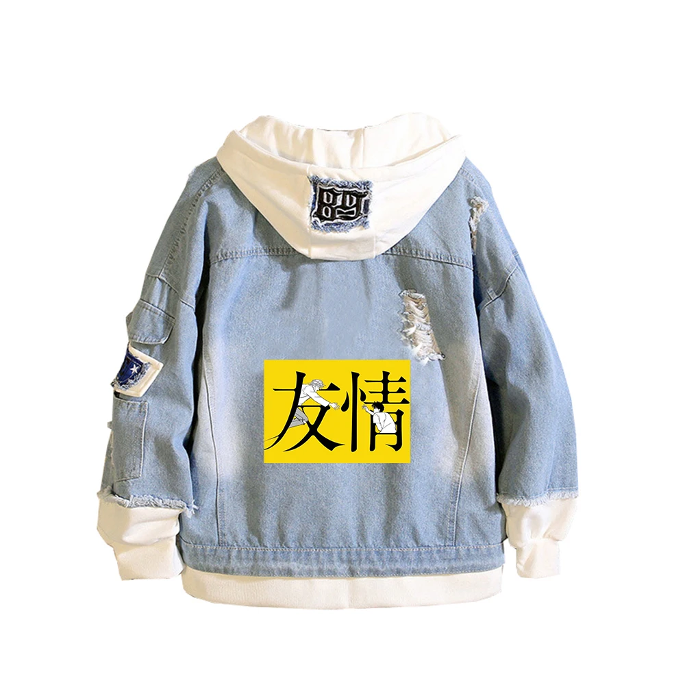 BANANA FISH Demin Jacket Anime Jeans Hoodies Ash Lynx Long Sleeve Women Sweatshirt Harajuku Boys Streetwear Couple Clothes view 2