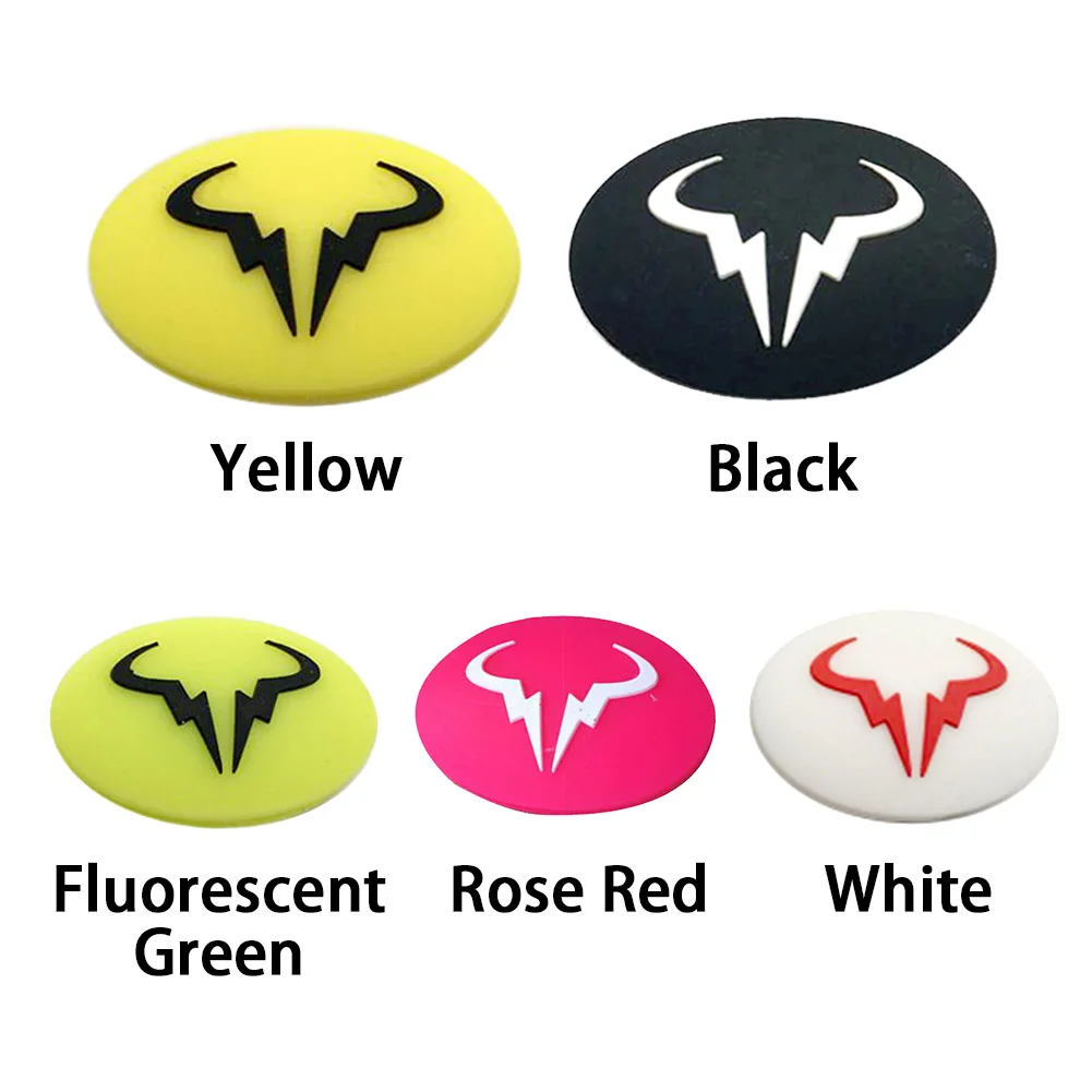 Tennis Racket Shock Absorber Vibration Dampeners Durable Anti-vibration Silicone Cartoon Animal Bull Head Raqueta