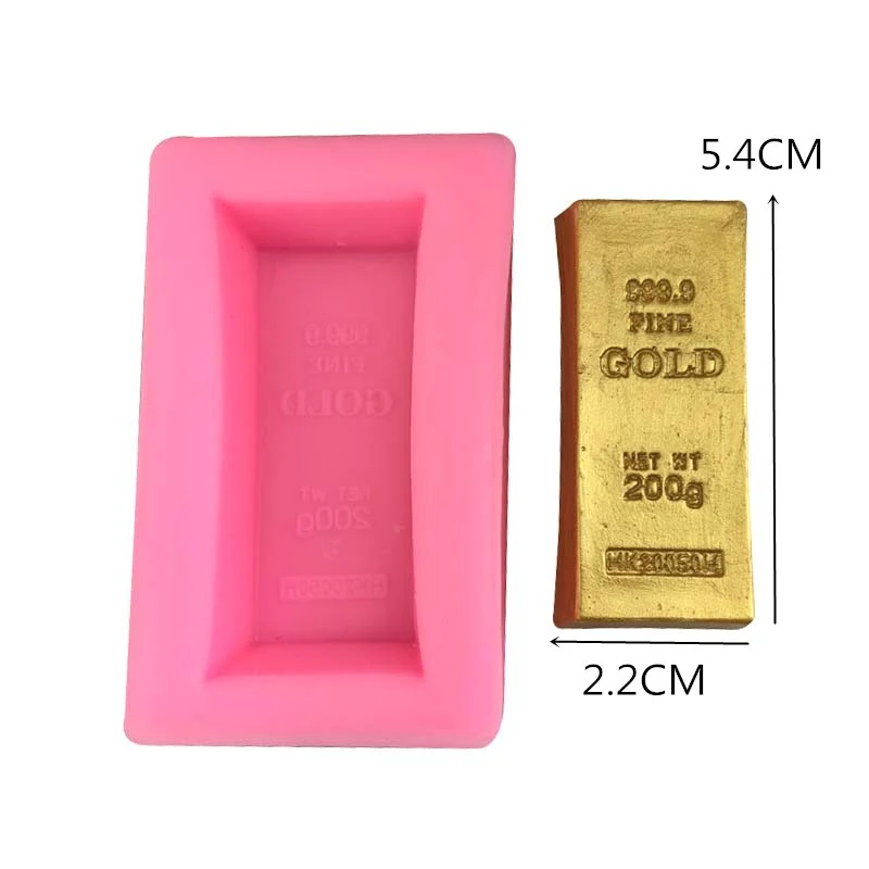 Simulation Gold Bars Cooking Tool Decoration Silicone Mold Baking Fondant Sugar Craft Molds Diy Cake Cake