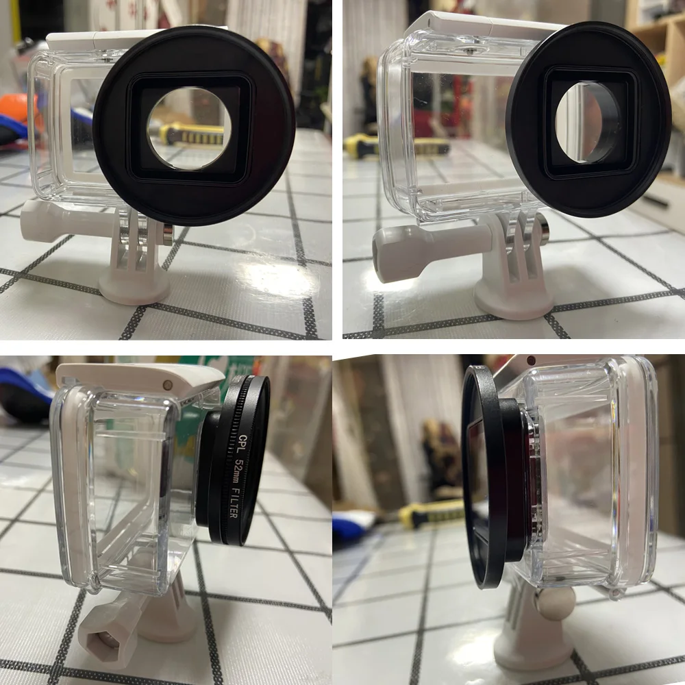 Фильтр объектива CAENBOO для XiaoMi Yi 4K/II/Lite/+Plus, цветной CPL, УФ-красный фильтр Yi 4K, водонепроницаемый корпус, аксессуары для дайвинга 52 мм