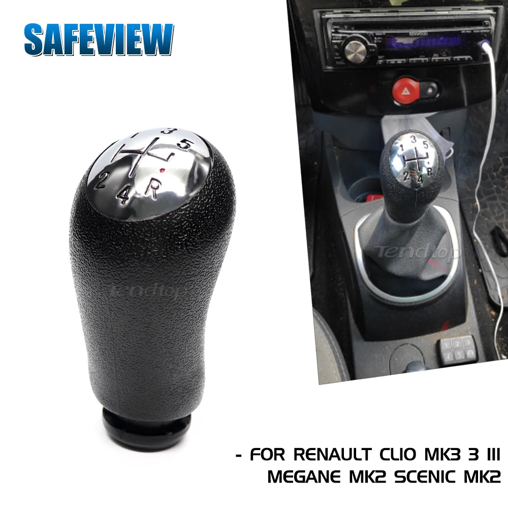 1Pcs Gear Shift Knob Lever Stick Boot Case Head Ball For RENAULT CLIO MK3 3 III MEGANE MK2 SCENIC MK2 5/6 Speed Car Accessories