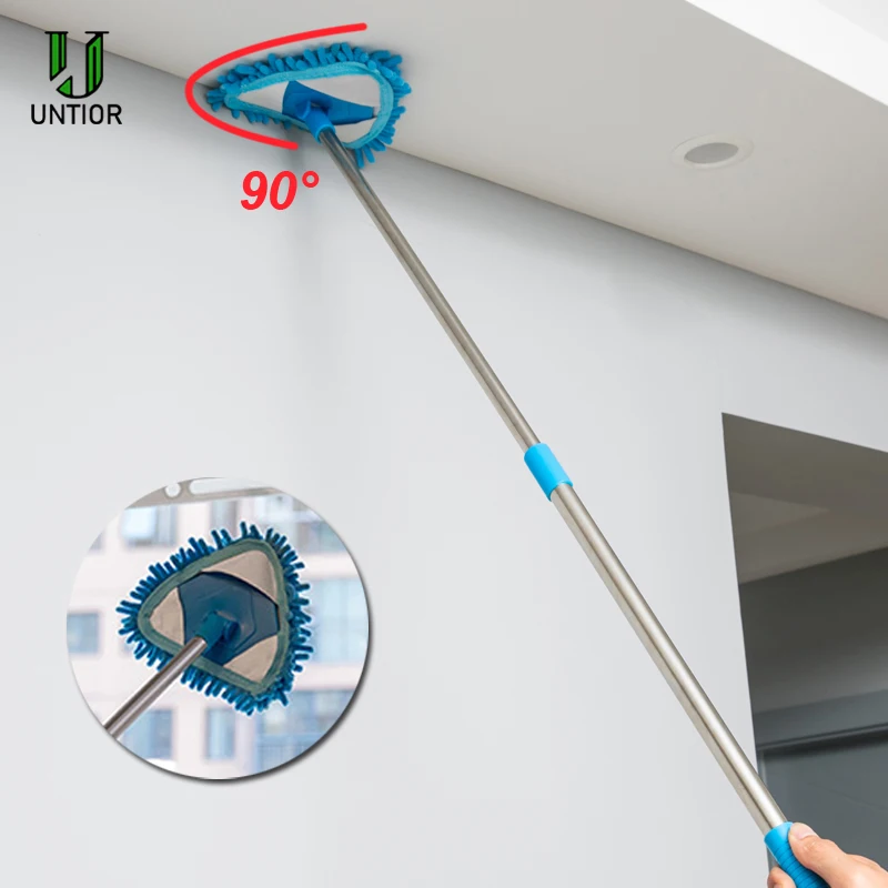 UNTIOR Window Cleaning Mop Glass Cleaner Wash Expansion Floor Sweeping Wall Wiper Long Handel Car Kitchen Glass Cleaning Tools