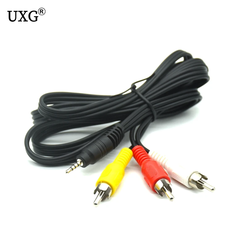 2.5 مللي متر ستيريو صغير Aux ذكر إلى 3RCA ذكر موصل قابس محول الصوت AV فيديو وصلة كابل 1.5 متر/5ft