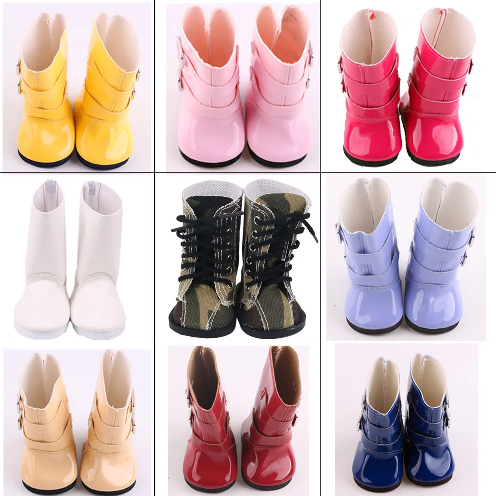 Doll Shoes Boots Rainboots PU Boots Fit 18 Inch American Doll &43 Cm Born Baby Reborn Generation,Girl's Toy Gift Russia DIY