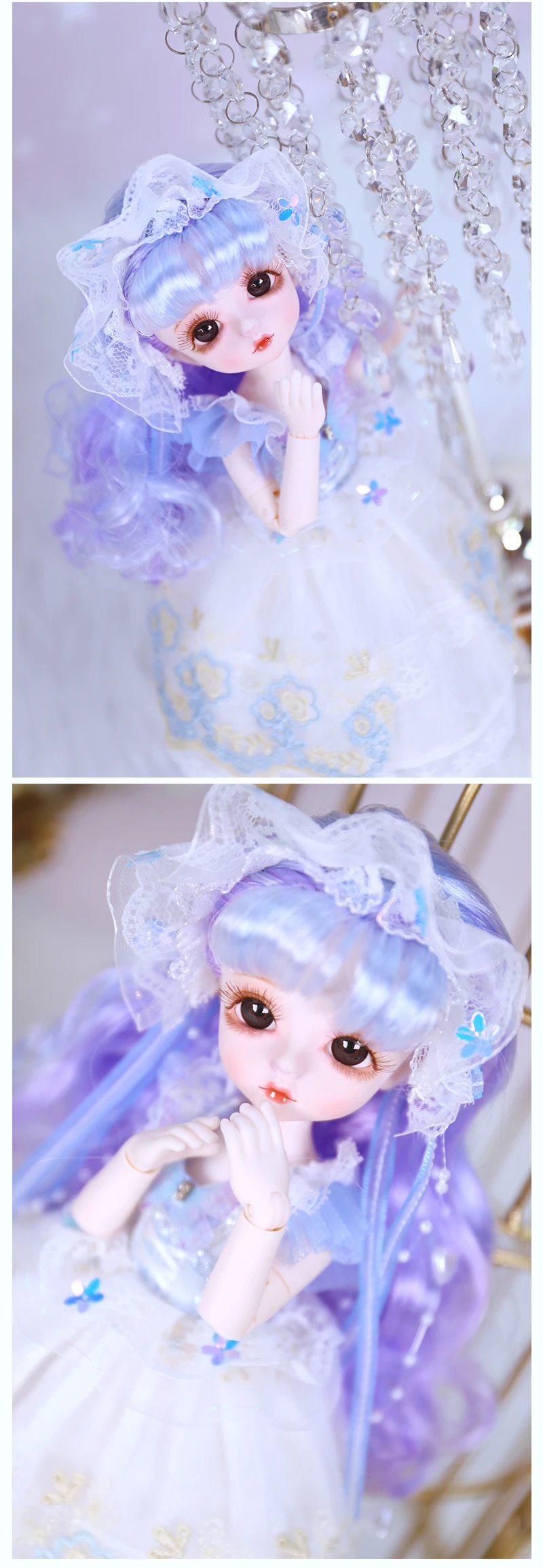 DBS DREAM FAIRY Puppe 1/6 BJD Name von Little Angel, mechanischer Gelenkkörper mit Make-up, inklusive Kopfhaut, Augen, Kleidung für Mädchen SD – Detail 34