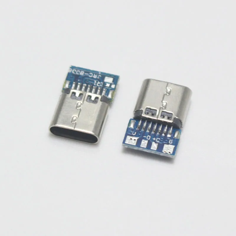20-100 قطعة المصغّر USB 3.1 نوع C موصل 14 دبوس أنثى المقبس وعاء من خلال ثقوب PCB 180 عمودي درع USB-C