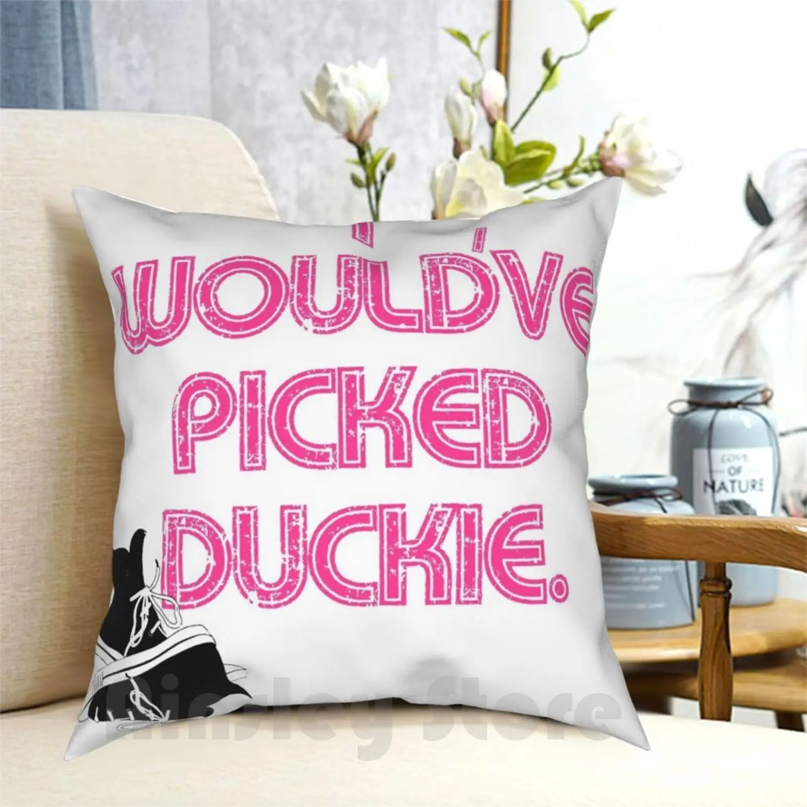 I Would’Ve Picked Duckie Pillow Case Printed Home Soft Throw Pillow Pretty In Pink Duckie Duckie Dale 80 S 80 S Movies