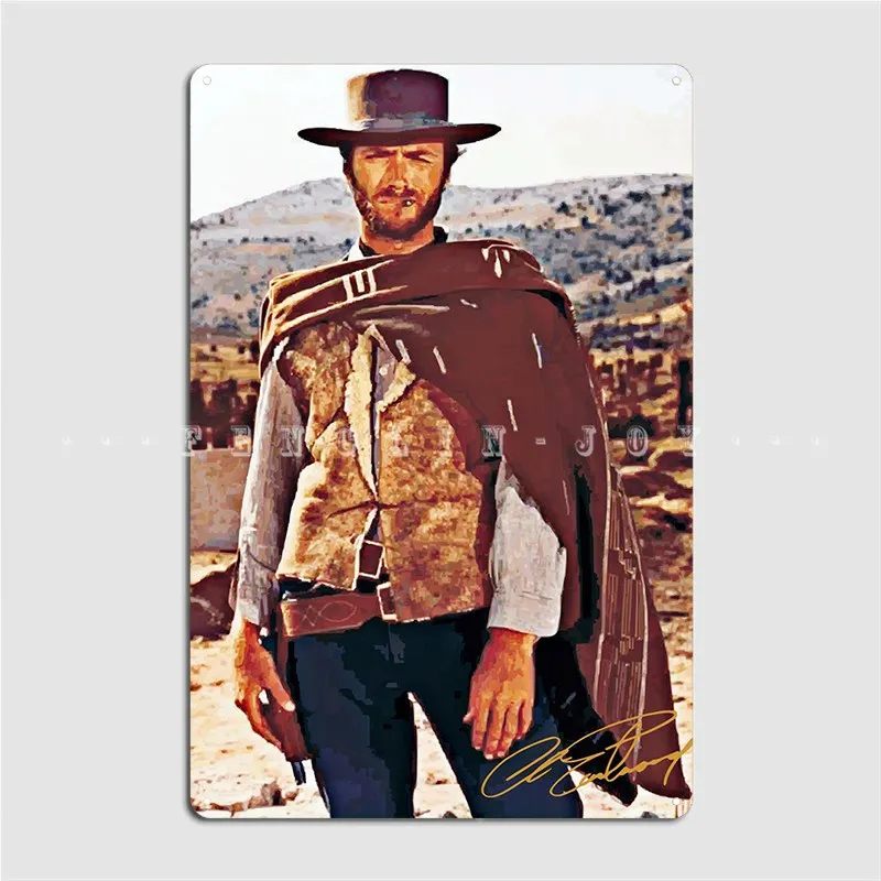 Clint Eastwood Metal Plaque Poster Wall Pub Garage Club Plaques Design Tin Sign Poster