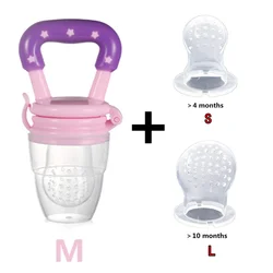 3 In 1 Nibbler Baby Pacifiers Feeder Cartoon Kids Fruit Food Feeder Nipples Feeding Safe Supplies Nipple Teat Bottle Teether