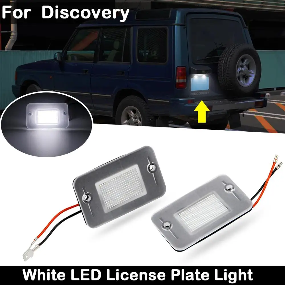 2PcsLED License Plate Light  For Land Rover Discovery 1 1994-1999 Discovery 2 1999-2004 High Brightness  Number Plate Lamp