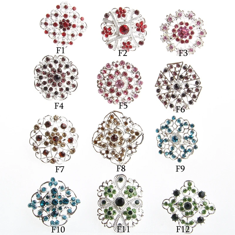 حجر الراين كريستال الذهب زهرة دبابيس دبابيس لباقة الزفاف لحفل الزفاف مجوهرات اكسسوارات هدية