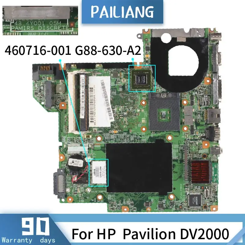 

PAILIANG материнская плата для ноутбука HP Pavilion DV2000 материнская плата 06228-5 GM965 G88-630-A2 DDR2 tesed