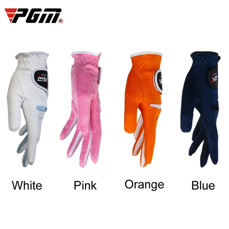 PGM New Golf Gloves Lady Left Right Hand Adjustable Breathable Women\'s Fiber Cloth Outdoor Sports Full Finger Gloves