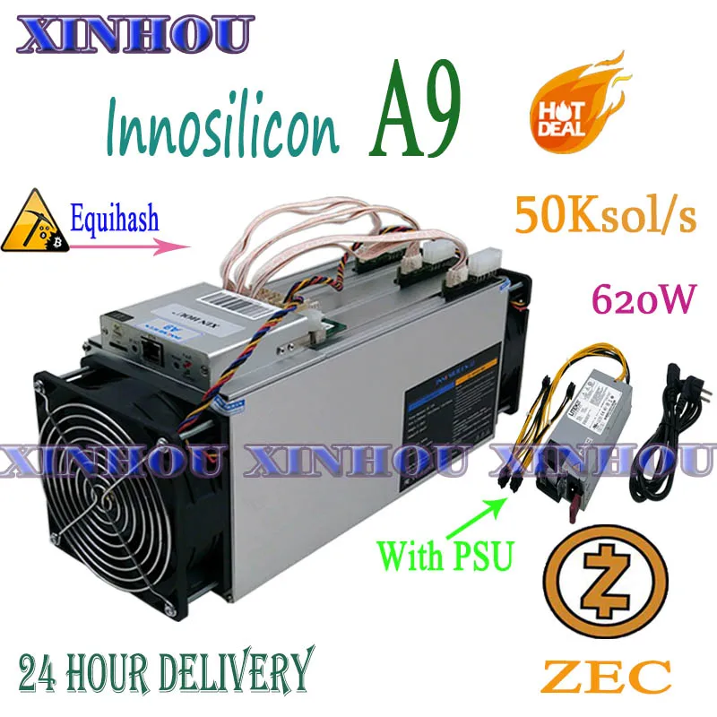 

Used Asic Miner Innosilicon A9 ZMaster 50k sol/s With 750w PSU Equihash Zcash ZEC ZCL BTG mining Better Than Antminer Z15 Z9mini