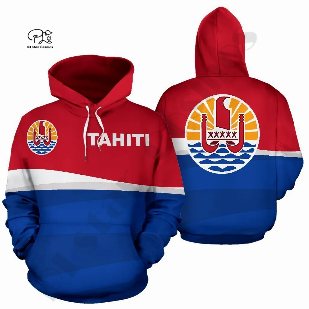 

PLstar Cosmos 3DPrint Newest Tahit Tribal Flag Funny Premium Awsome Unique Harajuku Streetwear Unisex Hoodie/SweatshirtZip Q-2