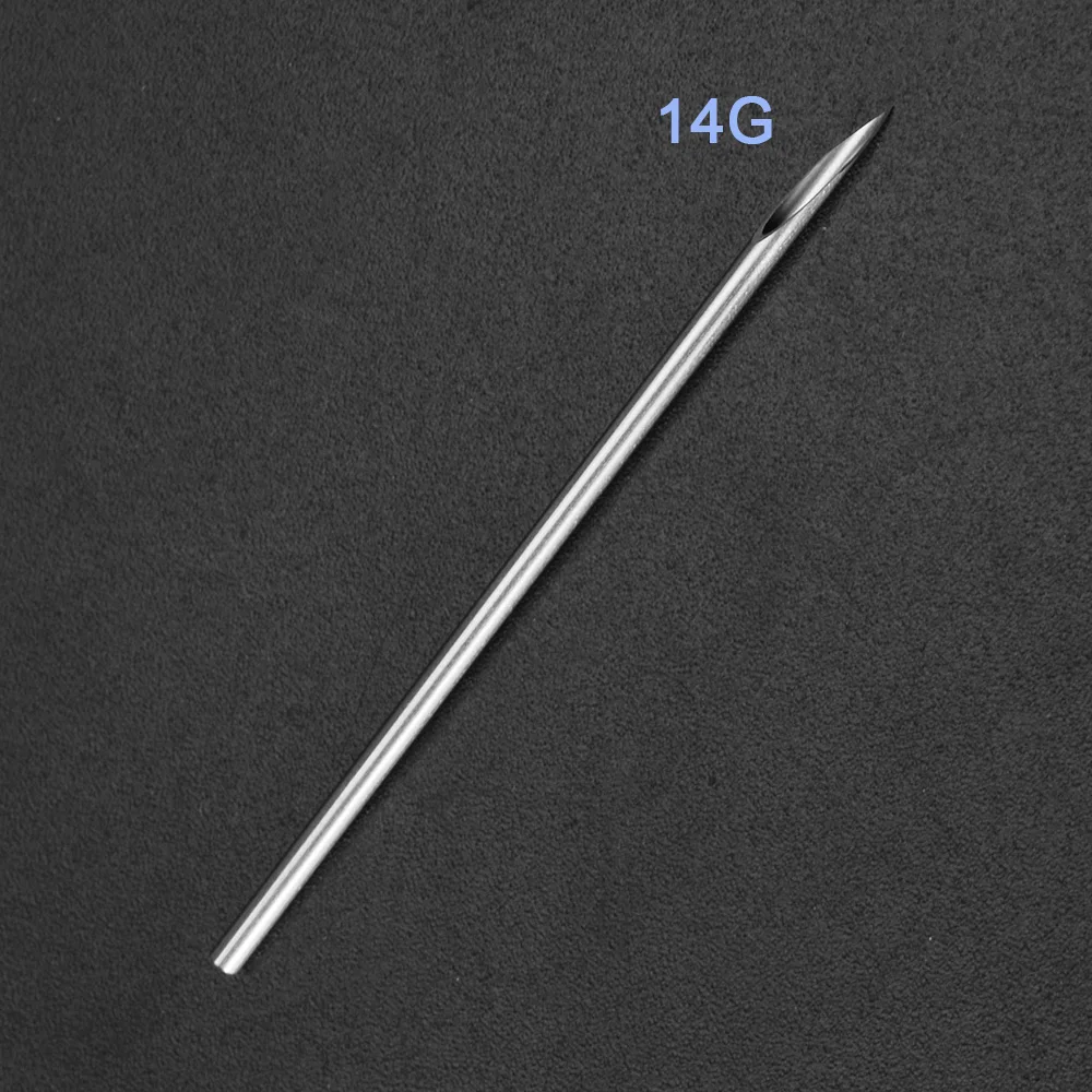 10pcs 14G 16G 18G 20G Piercing Needles Tattoo Accessory Disposable Sterile Body For Navel Ear Nose Tattoos Supply