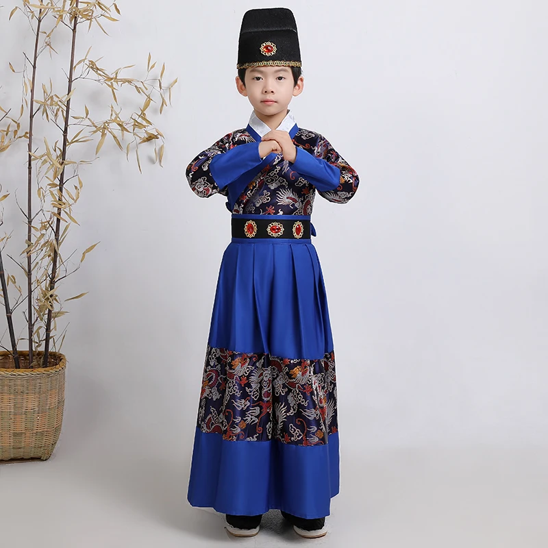 Junge Krieger Bühne Robe Chinesischen Traditionellen Neue Jahr Kleidung Kinder Tang-anzug Leistung Hanfu Ming storm troopers Cosplay