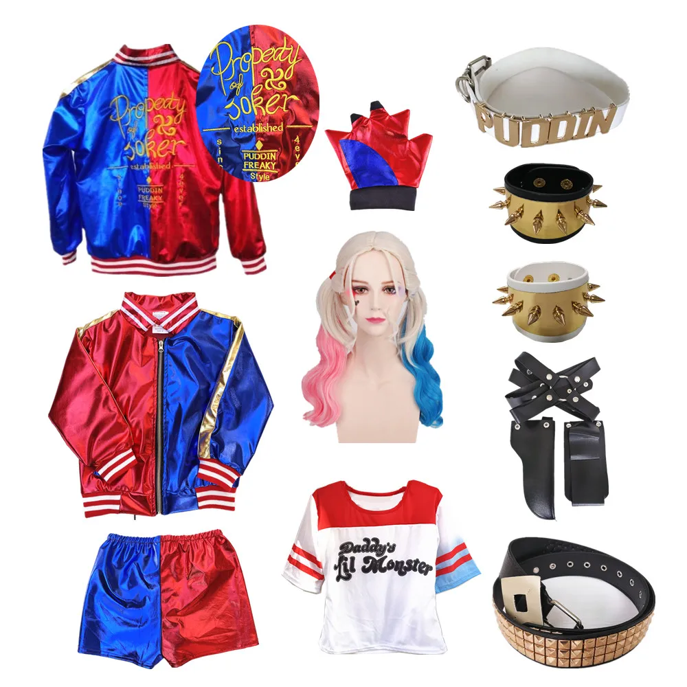 Luxury Embroidery fantasia da arlequina infantil Cosplay Costumes Kids Girls Monster Jacket T-Shirt Sets Party Clothes