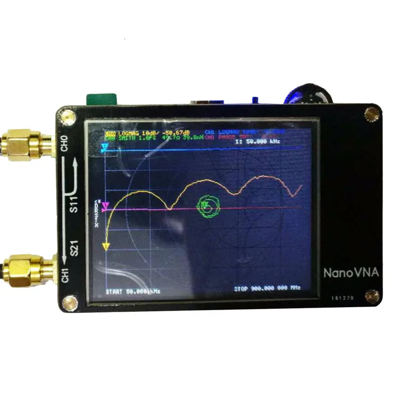 NanoVNA 2.8 inch Touch LCD HF VHF UHF UV Vector Network Analyzer 50KHz-300MHz Antenna Analyzer with battery I4-001 White