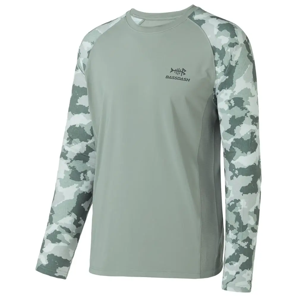 Bassdash UPF 50 Camisa Manga Larga Camuflaje – Secado Rápido