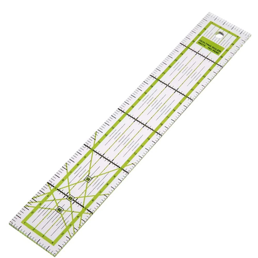 FLRHSJX 5*30cm linijka do pikowania akrylowa patchworkowa linijka z linie siatki krawiec Yardstick cięcia szycia linijka akcesoria do szycia — zdjęcie 2