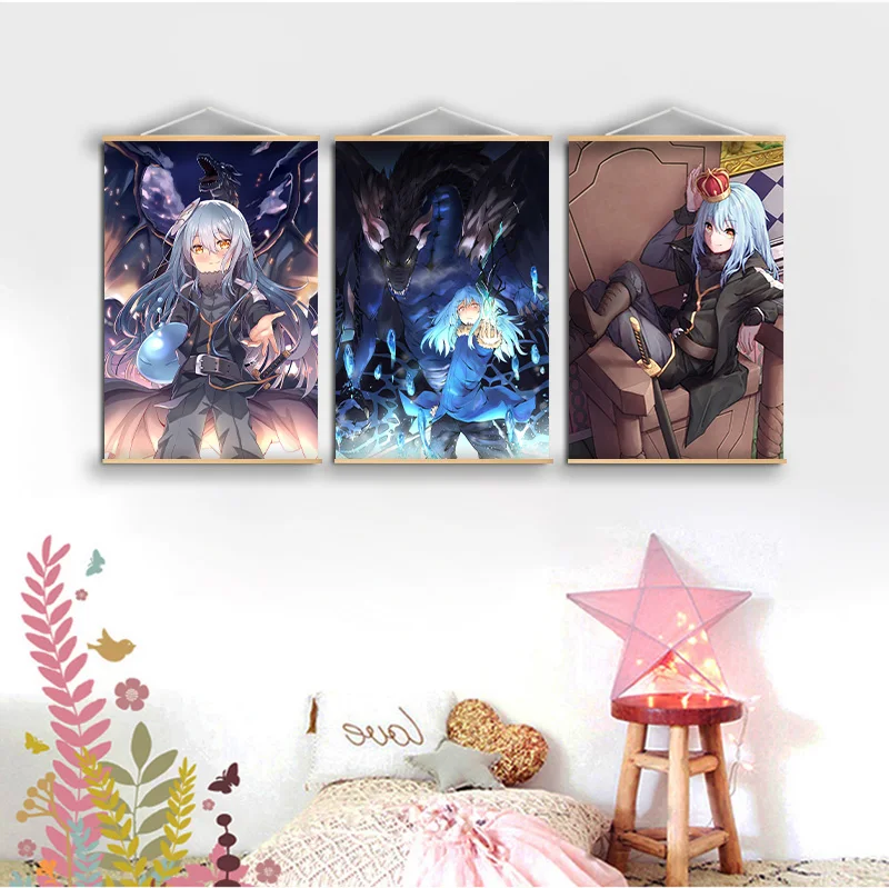 Canvas Painting Wall Art Anime That Time I Got Reincarnated As A Slime Posters and Prints Wall Decor Pictures Home Decoration