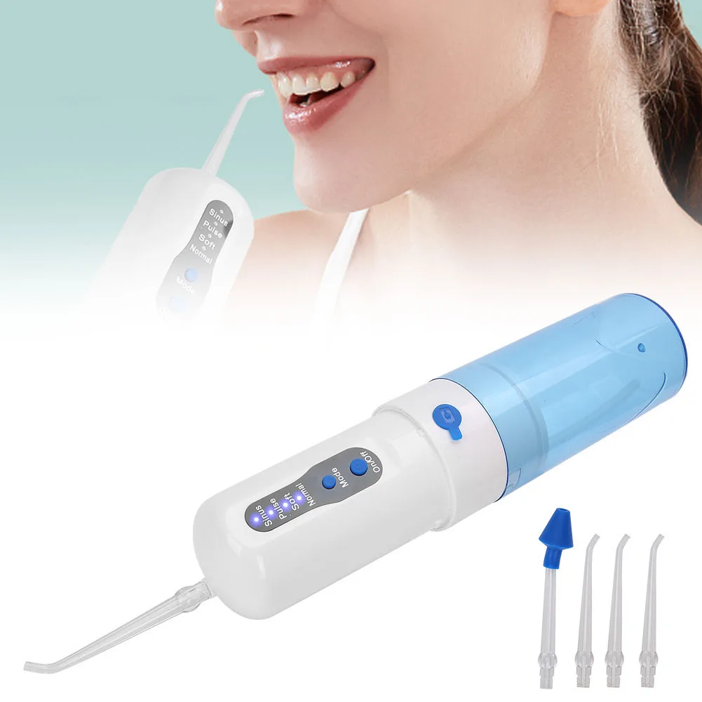4Mode Listrik Oral Irigator Flosser Air USB Portabel Pengisian Alat Pembersih Gigi Rumah Hapus 99% Plak Mencegah Kerusakan Gigi