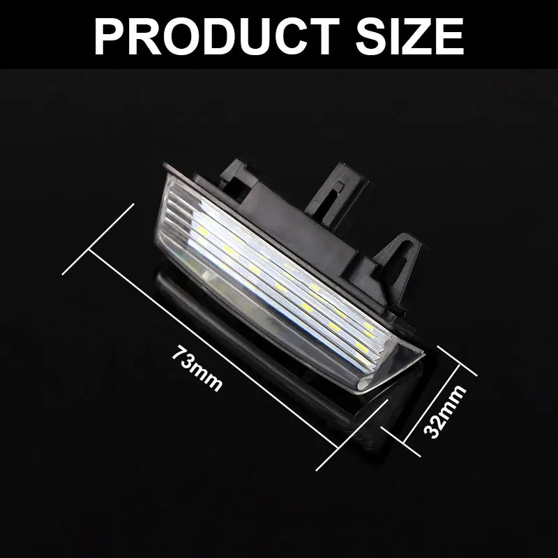 2x White LED License Number Plate Light Lamp For Nissan Altima Maxima Murano Pathfinder Rogue Quest Sentra Versa Note JX35 QX60