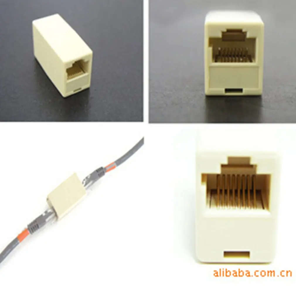 Соединитель сетевого кабеля RJ45, сетевой Ethernet, двойная прямая головка, соединительный кабель Lan