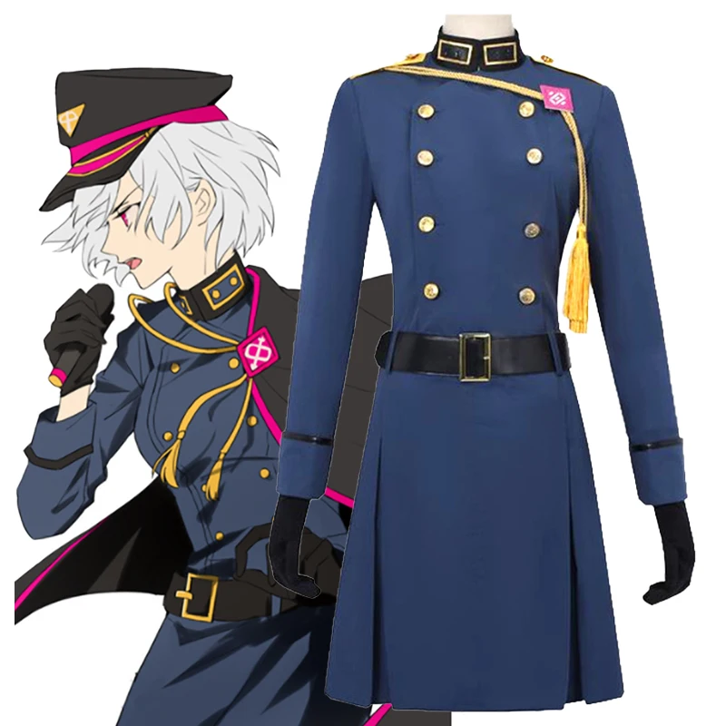 

Division Rap Battle Cosplay Aohitsugi Nemu Costume Hypnosis Microphone Cosplay Dress Outfits With Cloak Halloween DRB Costumes