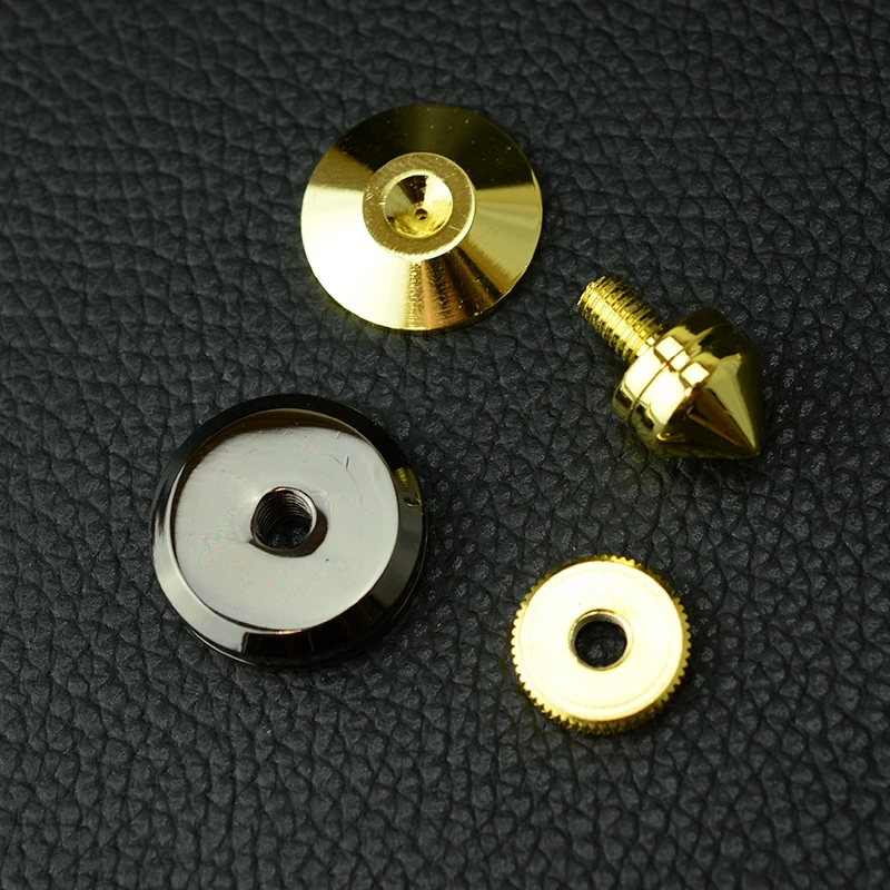 NEW 8SET Gold Speaker Spikes Subwoofer Spikes Isolation CD Amplifier Turntable Pad Stand Feet nail shock absorber feet